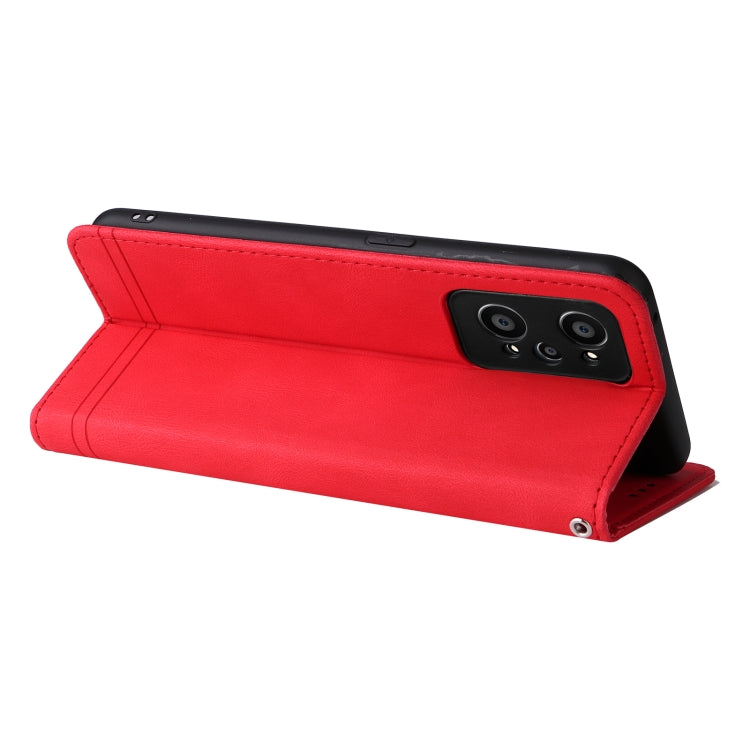 For OPPO Realme GT NEO2 Skin Feel Life Tree Metal Button Horizontal Flip Leather Phone Case