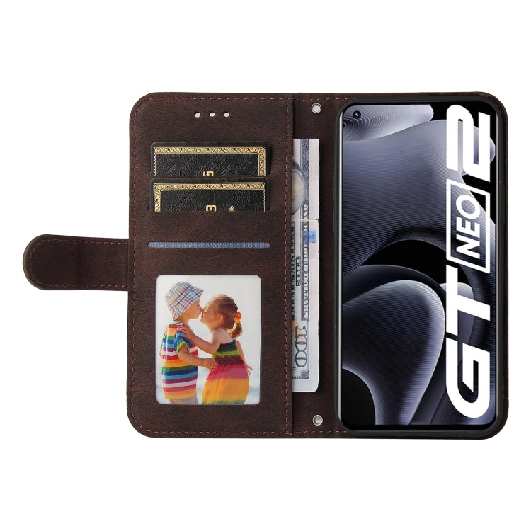 For OPPO Realme GT NEO2 Skin Feel Life Tree Metal Button Horizontal Flip Leather Phone Case