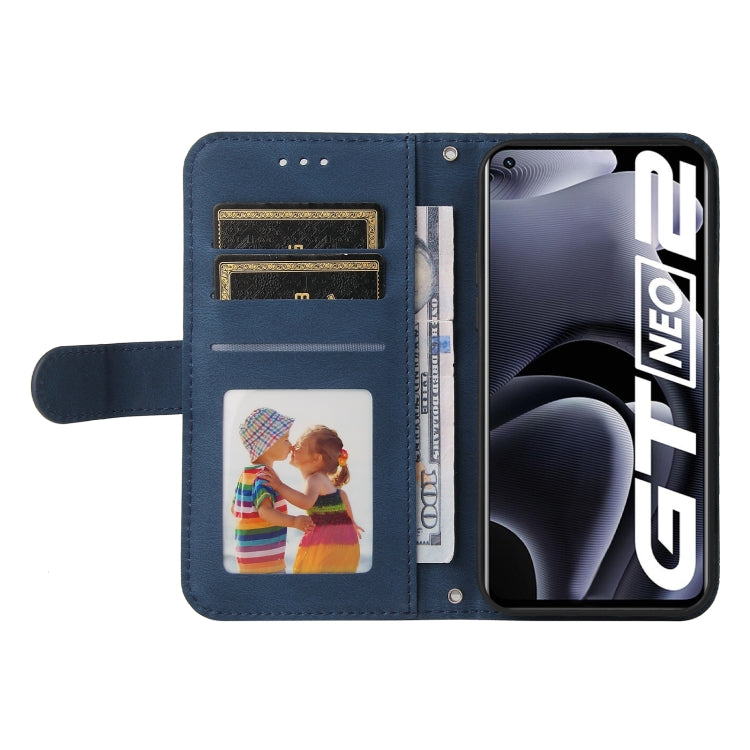 For OPPO Realme GT NEO2 Skin Feel Life Tree Metal Button Horizontal Flip Leather Phone Case