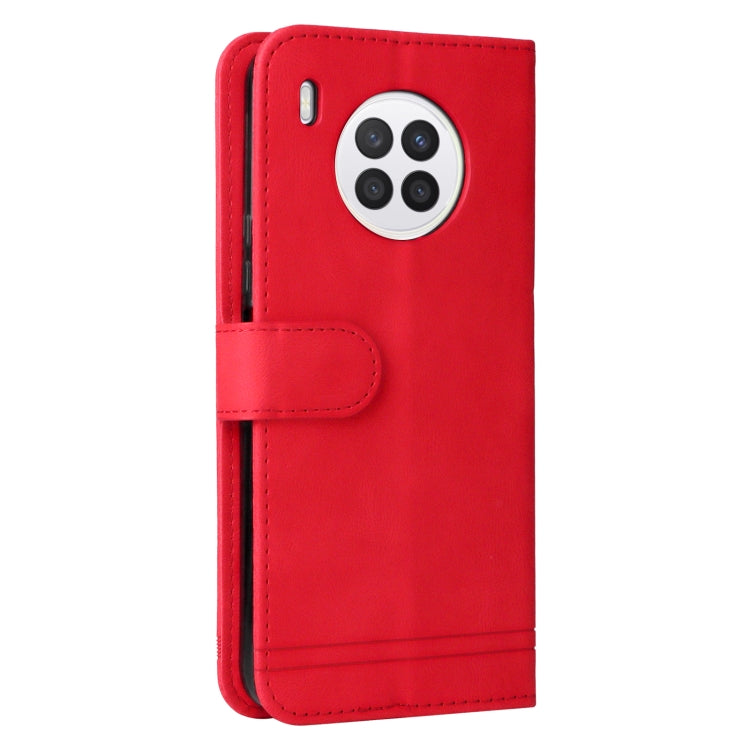 For Huawei Nova 8i / Honor 50 Lite Skin Feel Life Tree Metal Button Horizontal Flip Leather Phone Case