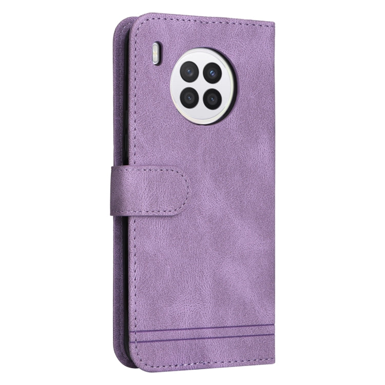 For Huawei Nova 8i / Honor 50 Lite Skin Feel Life Tree Metal Button Horizontal Flip Leather Phone Case