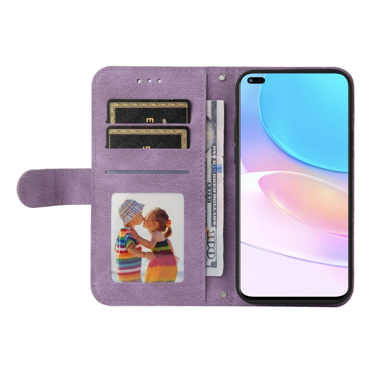 For Huawei Nova 8i / Honor 50 Lite Skin Feel Life Tree Metal Button Horizontal Flip Leather Phone Case