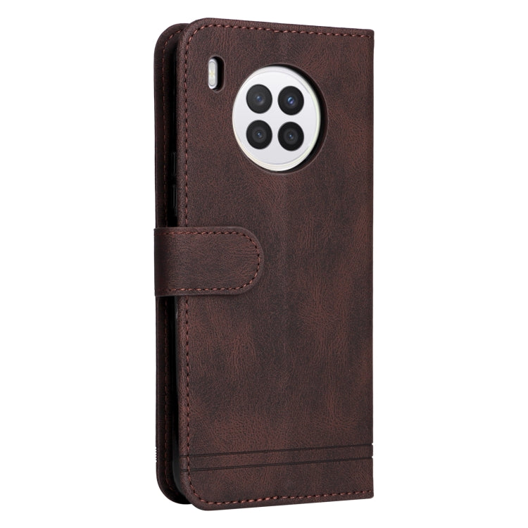 For Huawei Nova 8i / Honor 50 Lite Skin Feel Life Tree Metal Button Horizontal Flip Leather Phone Case