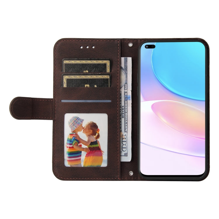For Huawei Nova 8i / Honor 50 Lite Skin Feel Life Tree Metal Button Horizontal Flip Leather Phone Case