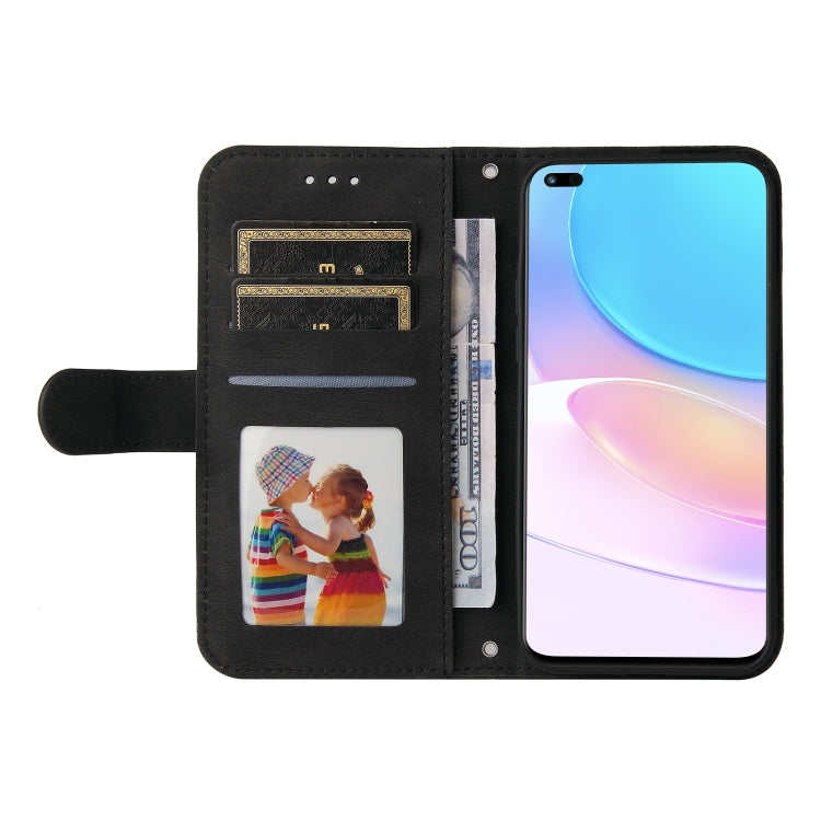 For Huawei Nova 8i / Honor 50 Lite Skin Feel Life Tree Metal Button Horizontal Flip Leather Phone Case