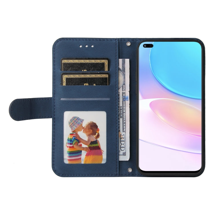 For Huawei Nova 8i / Honor 50 Lite Skin Feel Life Tree Metal Button Horizontal Flip Leather Phone Case