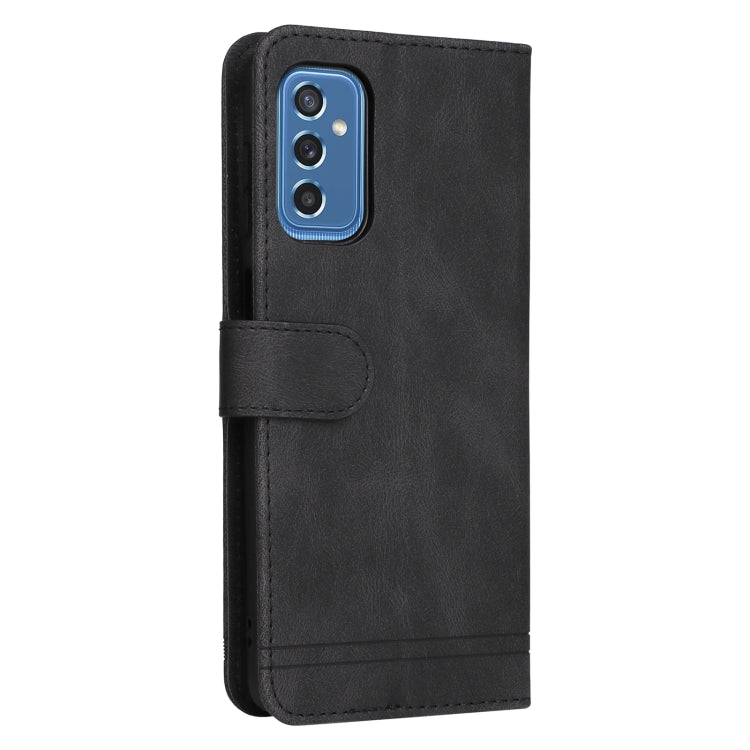 For Samsung Galaxy M52 5G Skin Feel Life Tree Metal Button Horizontal Flip Leather Phone Case