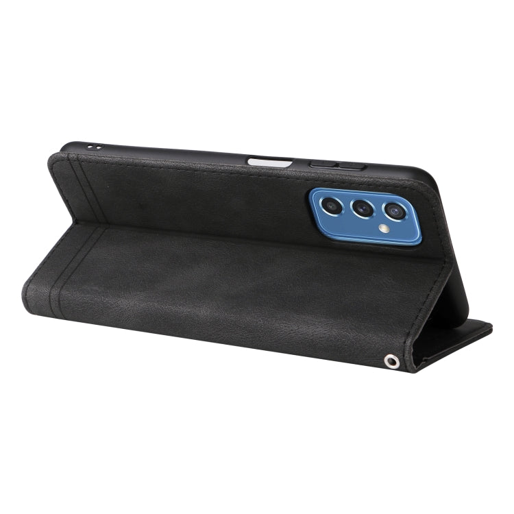 For Samsung Galaxy M52 5G Skin Feel Life Tree Metal Button Horizontal Flip Leather Phone Case