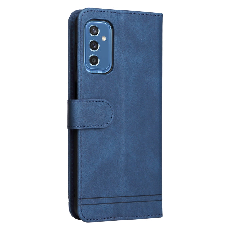 For Samsung Galaxy M52 5G Skin Feel Life Tree Metal Button Horizontal Flip Leather Phone Case