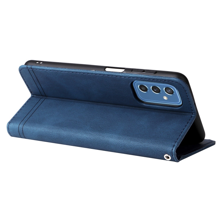 For Samsung Galaxy M52 5G Skin Feel Life Tree Metal Button Horizontal Flip Leather Phone Case