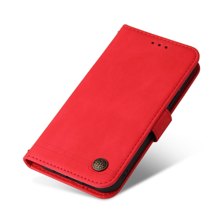 For Samsung Galaxy S22+ 5G Skin Feel Life Tree Metal Button Horizontal Flip Leather Phone Case