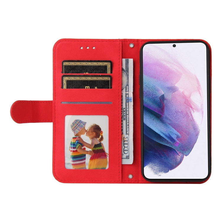 For Samsung Galaxy S22+ 5G Skin Feel Life Tree Metal Button Horizontal Flip Leather Phone Case