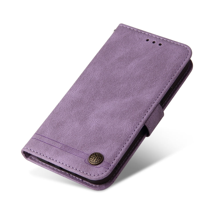 For Samsung Galaxy S22+ 5G Skin Feel Life Tree Metal Button Horizontal Flip Leather Phone Case