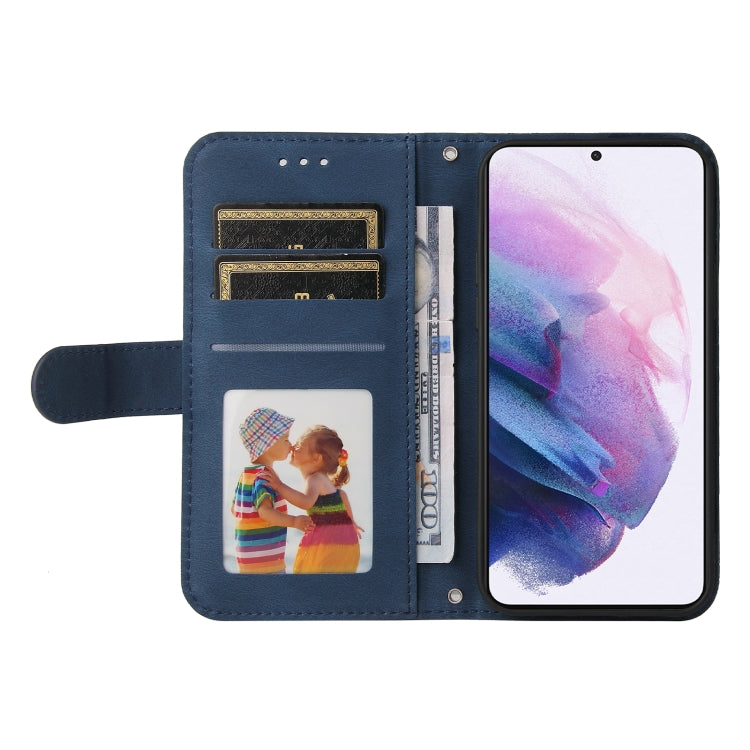 For Samsung Galaxy S22+ 5G Skin Feel Life Tree Metal Button Horizontal Flip Leather Phone Case