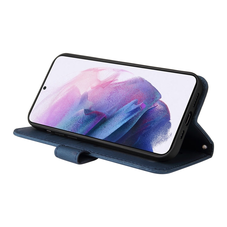 For Samsung Galaxy S22+ 5G Skin Feel Life Tree Metal Button Horizontal Flip Leather Phone Case