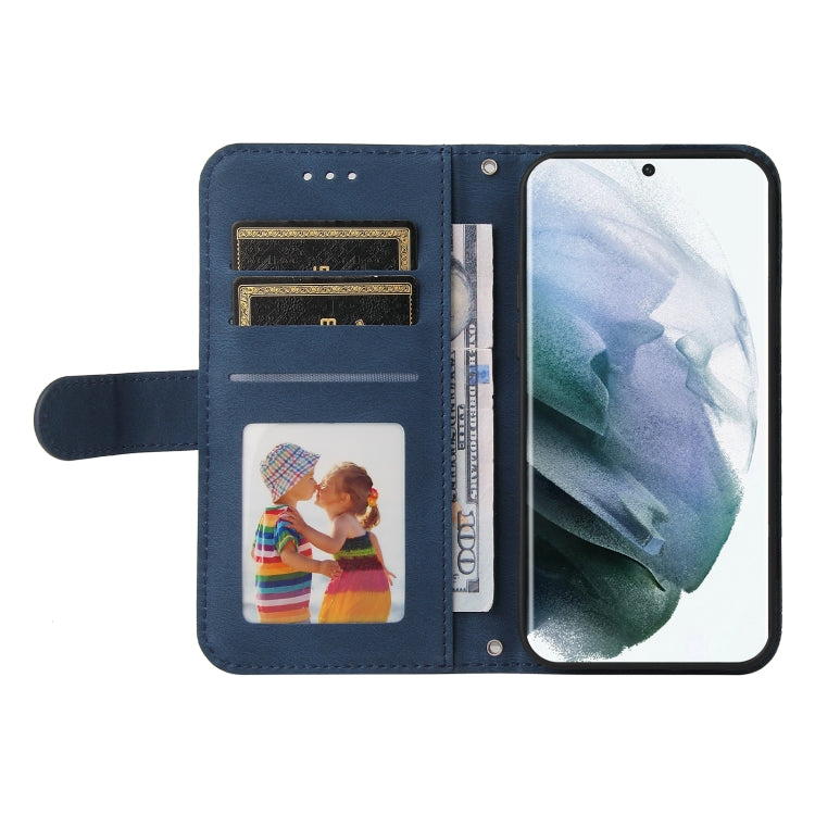 For Samsung Galaxy S22 Ultra Skin Feel Life Tree Metal Button Horizontal Flip Leather Phone Case