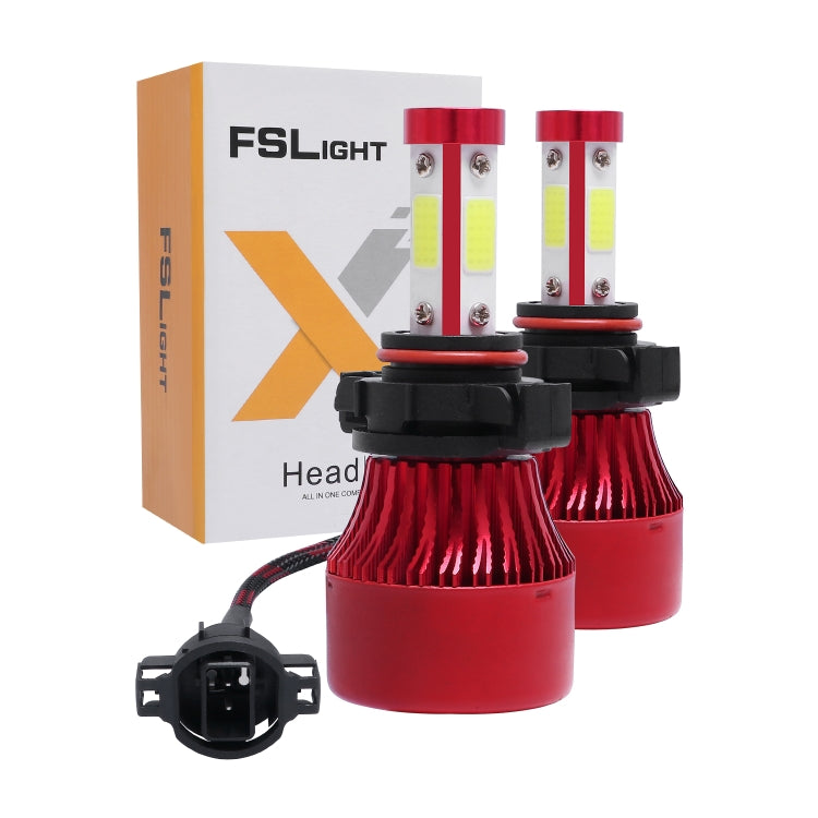 1 Pair X7 5202 DC12V / 22W / 2200LM / 6500K IP67 Car LED COB Lamp Beads Headlight(White Light)