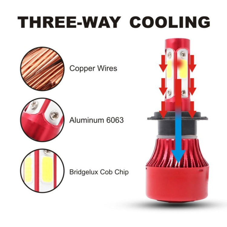 1 Pair X7 9005 DC12V / 22W / 2200LM / 6500K IP67 Car LED COB Lamp Beads Headlight(White Light)