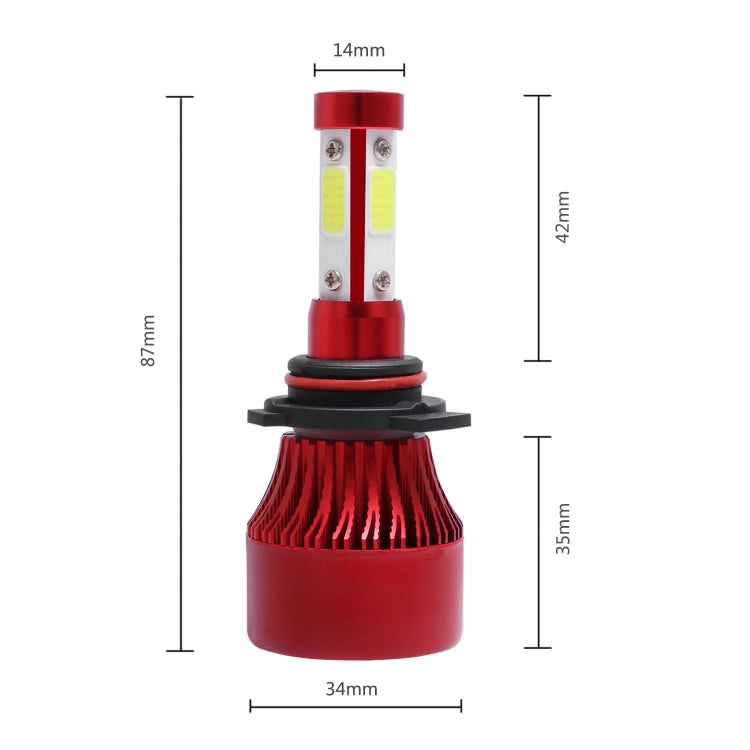 1 Pair X7 9012 DC12V / 22W / 2200LM / 6500K IP67 Car LED COB Lamp Beads Headlight(White Light)