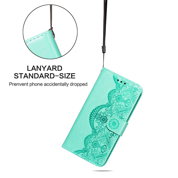 For Samsung Galaxy S22 Ultra 5G Flower Vine Embossing Pattern Horizontal Flip Leather Phone Case with Card Slot & Holder & Wallet & Lanyard
