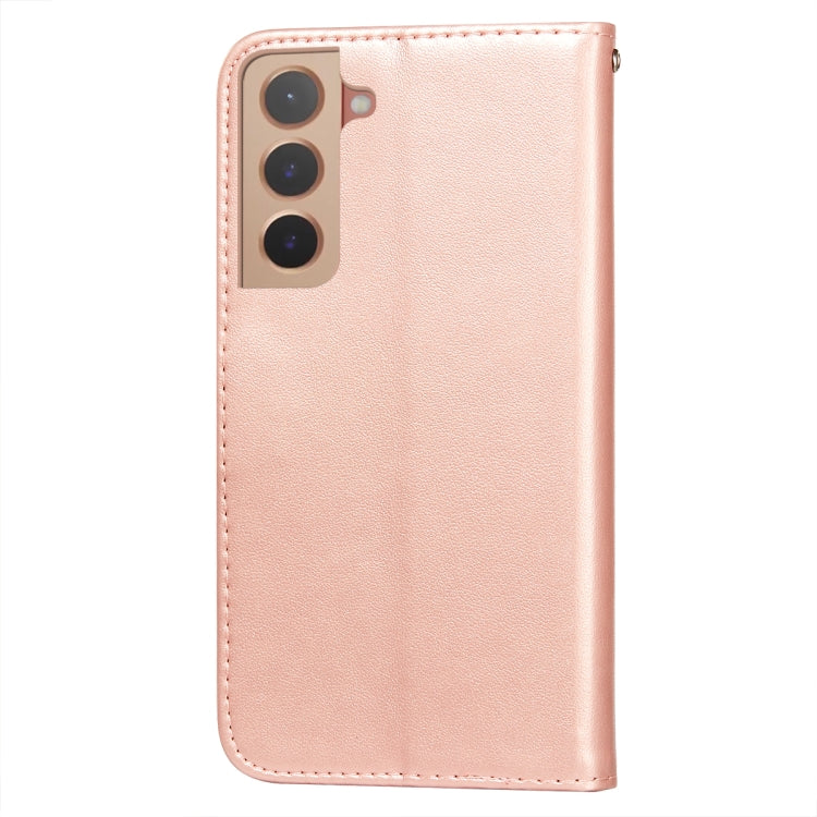 For Samsung Galaxy S22+ 5G Flower Vine Embossing Pattern Horizontal Flip Leather Phone Case with Card Slot & Holder & Wallet & Lanyard
