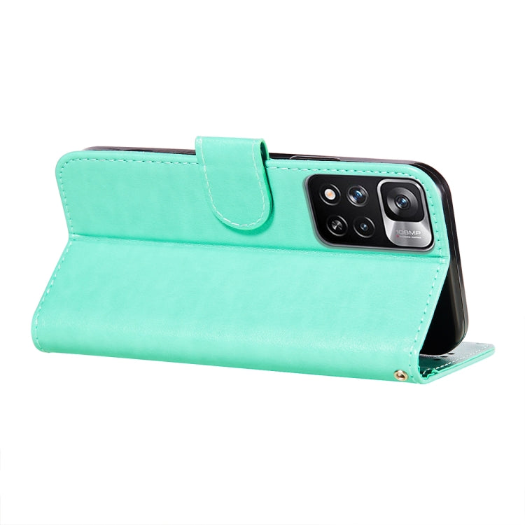 For Xiaomi Redmi Note 11 Pro Flower Vine Embossing Pattern Horizontal Flip Leather Phone Case with Card Slot & Holder & Wallet & Lanyard