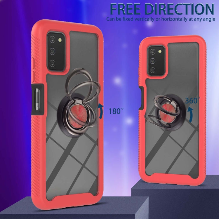 For Samsung Galaxy A03s 164mm Starry Sky Solid Color Series Shockproof PC + TPU Phone Case with Ring Holder & Magnetic Function