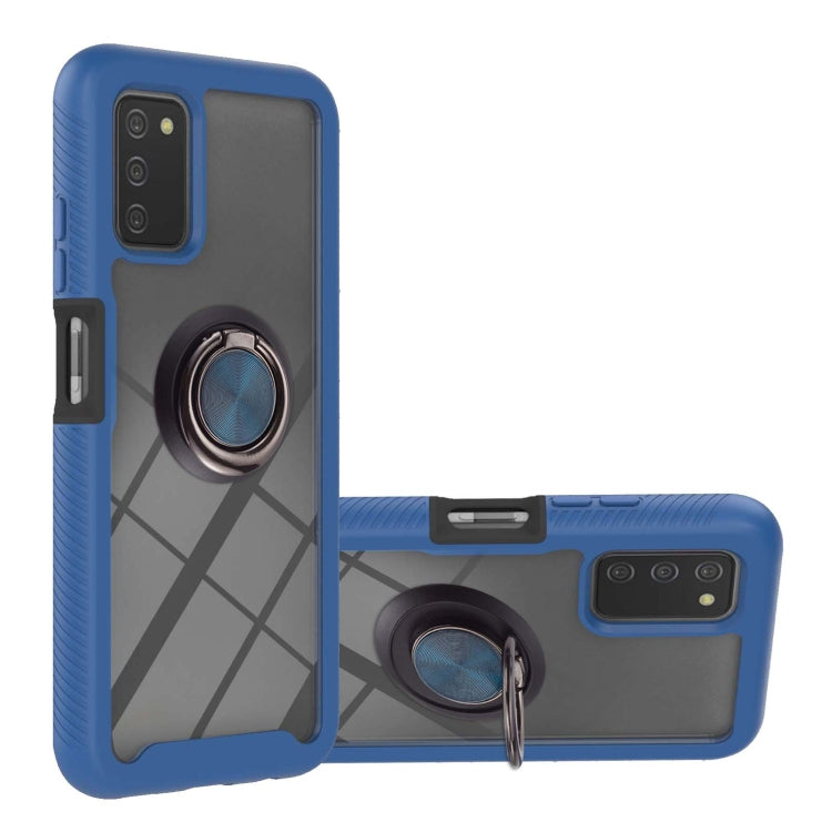 For Samsung Galaxy A03s 164mm Starry Sky Solid Color Series Shockproof PC + TPU Phone Case with Ring Holder & Magnetic Function