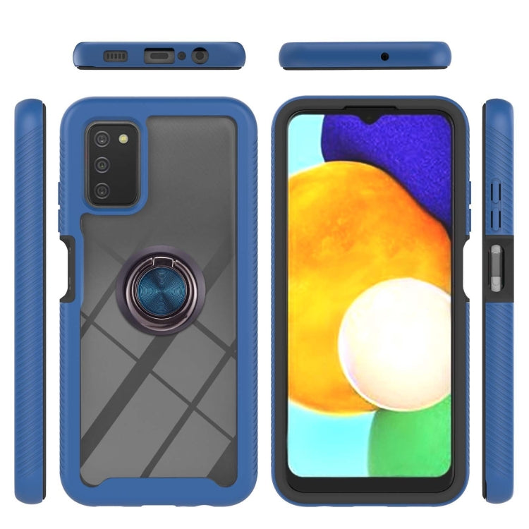 For Samsung Galaxy A03s 164mm Starry Sky Solid Color Series Shockproof PC + TPU Phone Case with Ring Holder & Magnetic Function