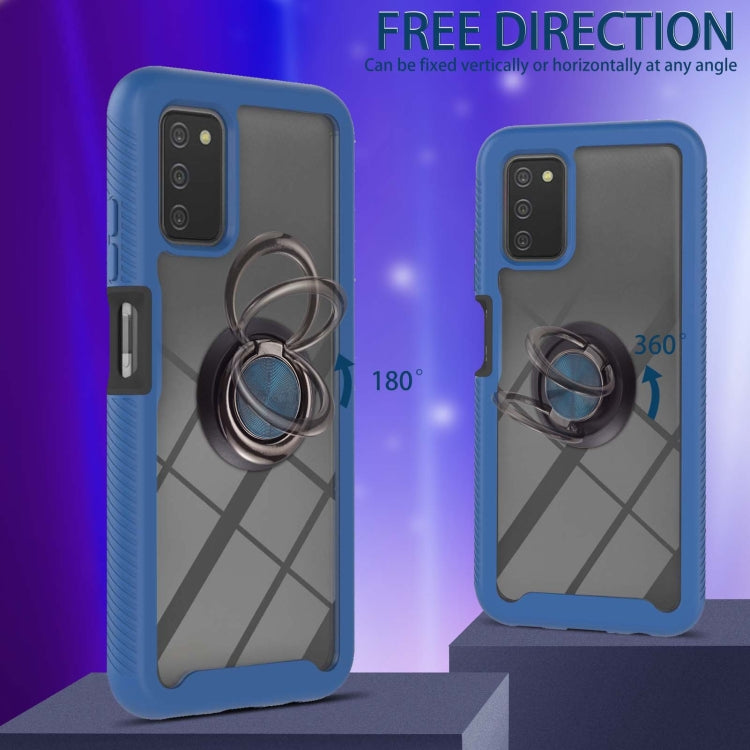 For Samsung Galaxy A03s 164mm Starry Sky Solid Color Series Shockproof PC + TPU Phone Case with Ring Holder & Magnetic Function