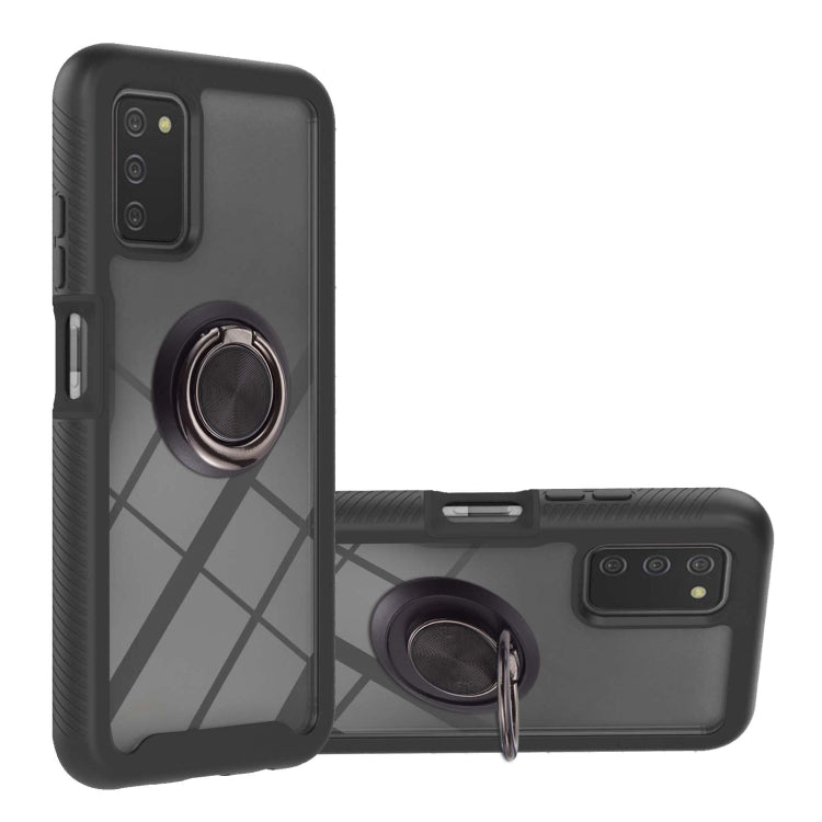For Samsung Galaxy A03s 164mm Starry Sky Solid Color Series Shockproof PC + TPU Phone Case with Ring Holder & Magnetic Function