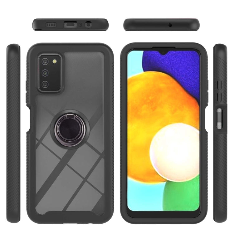 For Samsung Galaxy A03s 164mm Starry Sky Solid Color Series Shockproof PC + TPU Phone Case with Ring Holder & Magnetic Function