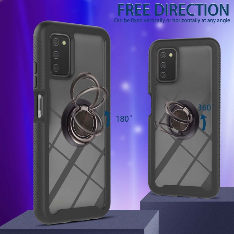 For Samsung Galaxy A03s 164mm Starry Sky Solid Color Series Shockproof PC + TPU Phone Case with Ring Holder & Magnetic Function