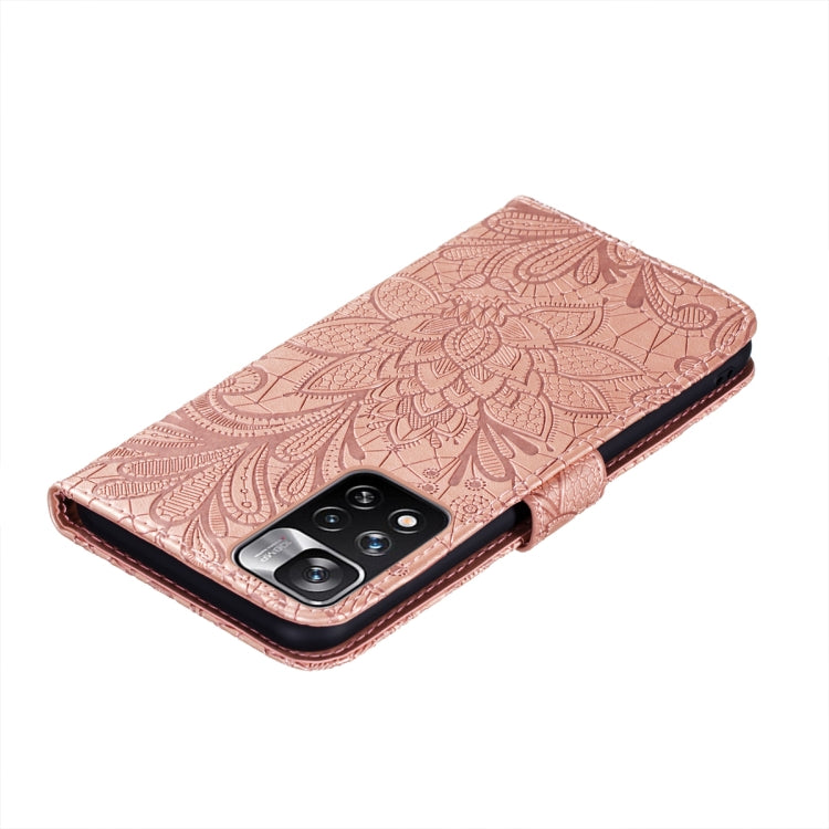 For Xiaomi Redmi Note 11 Pro Lace Flower Leather Phone Case with Holder & Card Slots & Wallet & Photo Frame