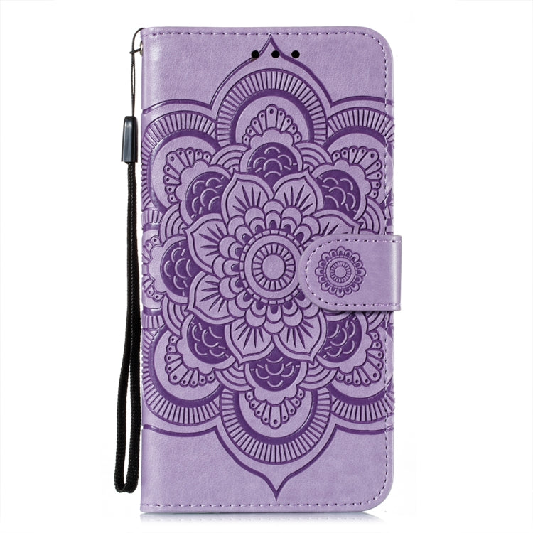 For Samsung Galaxy S22+ 5G Sun Mandala Embossing Pattern Phone Leather Case with Holder & Card Slots & Wallet & Lanyard