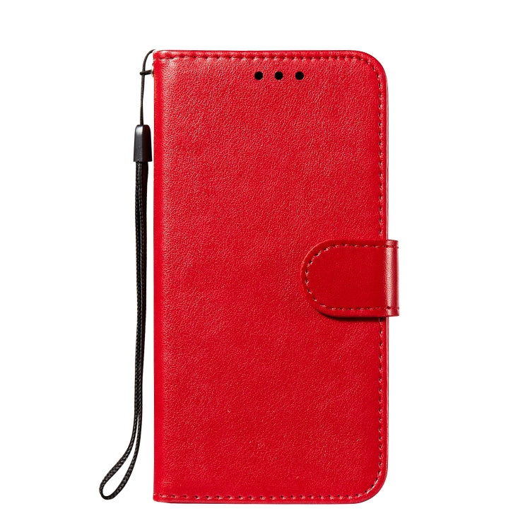 For Samsung Galaxy S22+ 5G Solid Color Leather Phone Case with Holder & Card Slots & Wallet & Lanyard