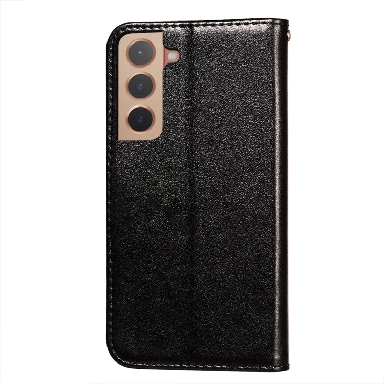 For Samsung Galaxy S22+ 5G Solid Color Leather Phone Case with Holder & Card Slots & Wallet & Lanyard