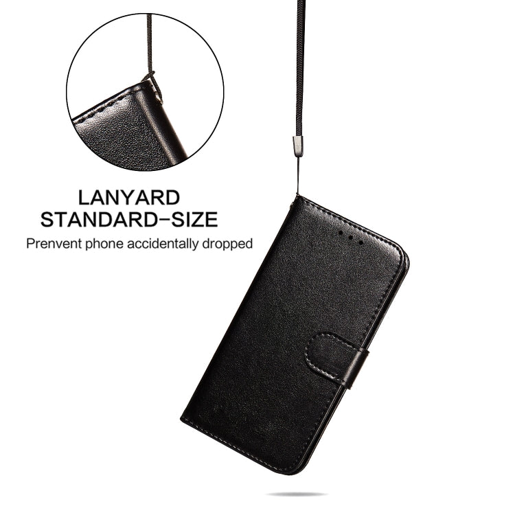 For Samsung Galaxy S22+ 5G Solid Color Leather Phone Case with Holder & Card Slots & Wallet & Lanyard