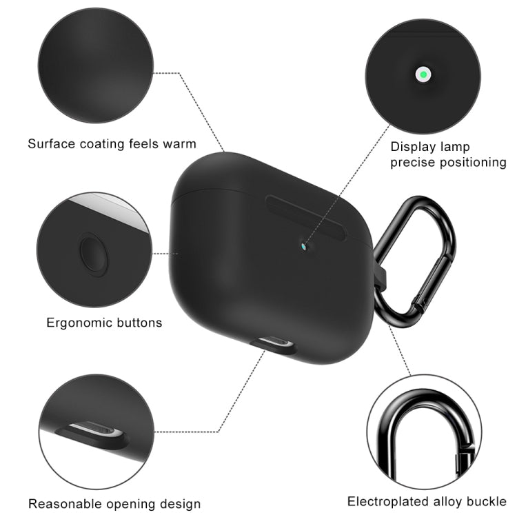 For Apple AirPods Pro Wireless Earphone Silicone Protective Case with Hook