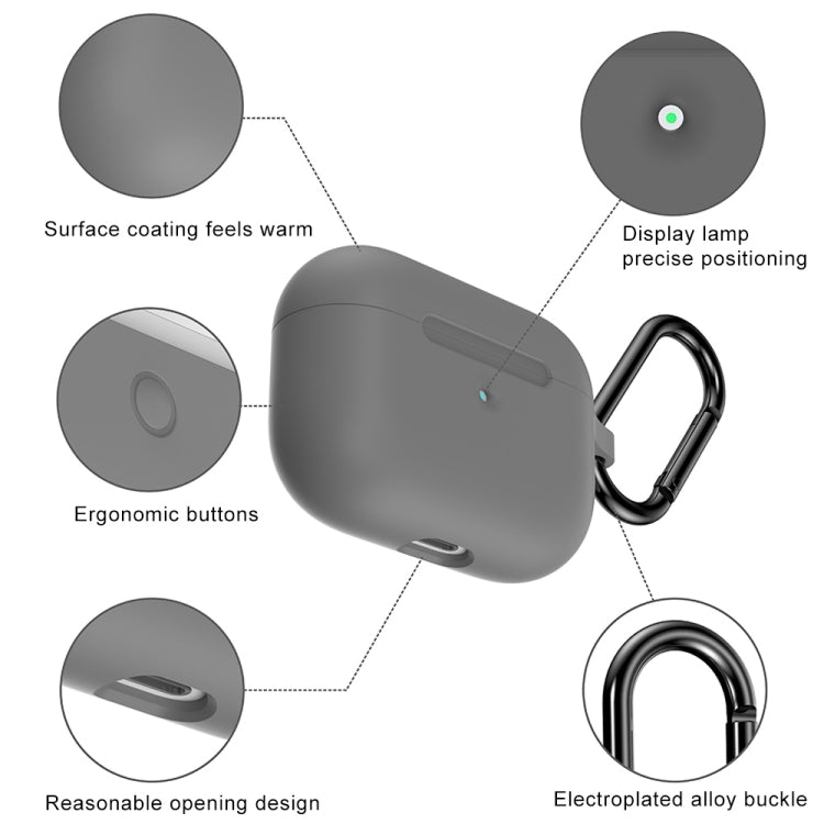 For Apple AirPods Pro Wireless Earphone Silicone Protective Case with Hook