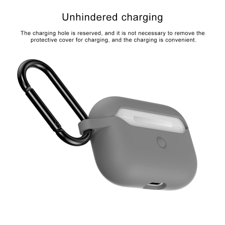 For Apple AirPods Pro Wireless Earphone Silicone Protective Case with Hook