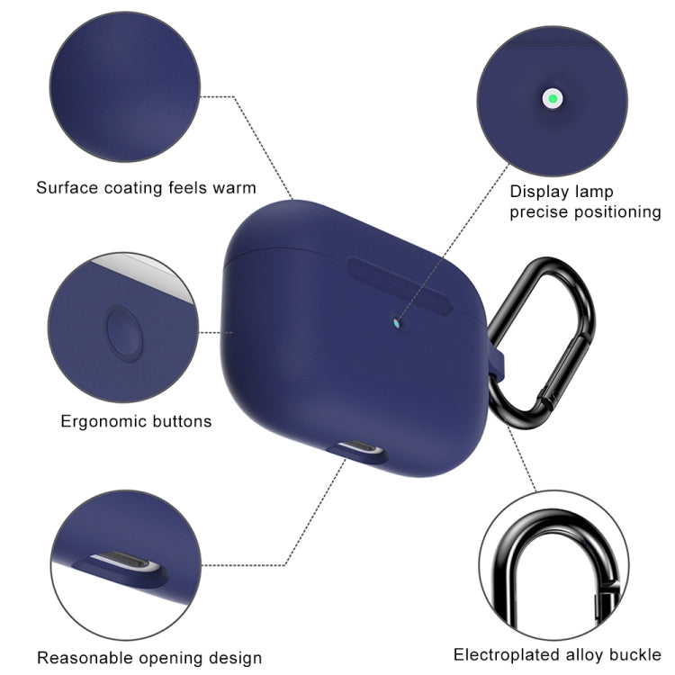 For Apple AirPods Pro Wireless Earphone Silicone Protective Case with Hook