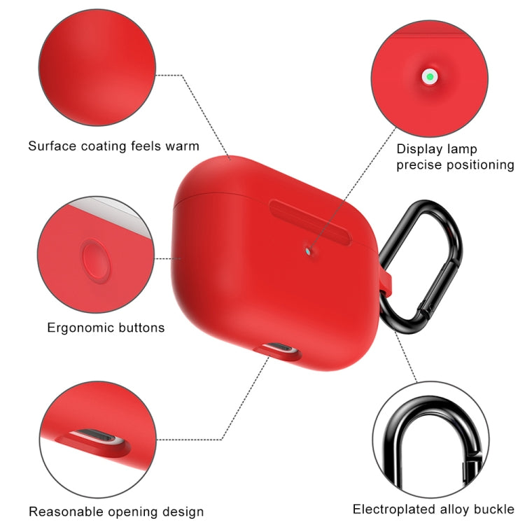 For Apple AirPods Pro Wireless Earphone Silicone Protective Case with Hook