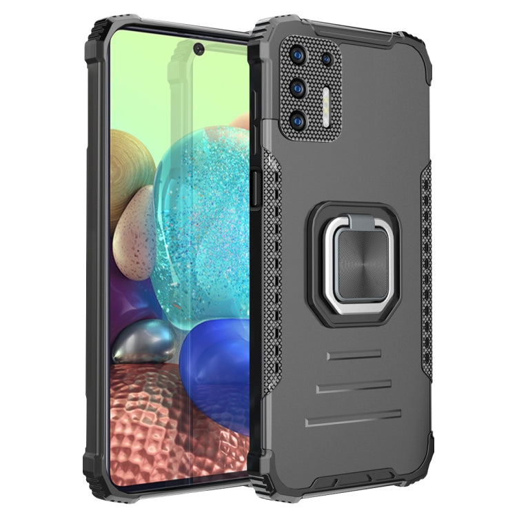 For Motorola Moto G9 / G9 Play / E7 Plus Fierce Warrior Series Armor Aluminum Alloy + TPU Phone Case with Ring Holder