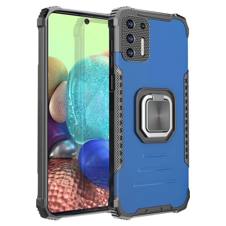 For Motorola Moto G9 / G9 Play / E7 Plus Fierce Warrior Series Armor Aluminum Alloy + TPU Phone Case with Ring Holder