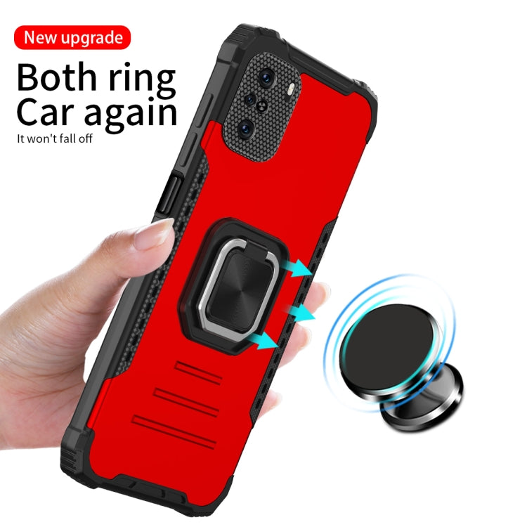 For Motorola Moto G9 / G9 Play / E7 Plus Fierce Warrior Series Armor Aluminum Alloy + TPU Phone Case with Ring Holder