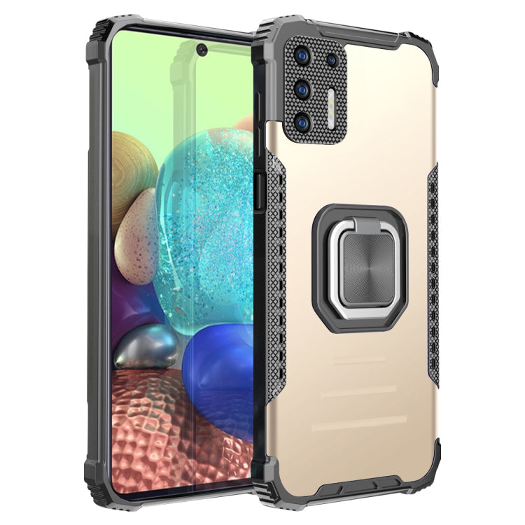 For Motorola Moto G9 / G9 Play / E7 Plus Fierce Warrior Series Armor Aluminum Alloy + TPU Phone Case with Ring Holder