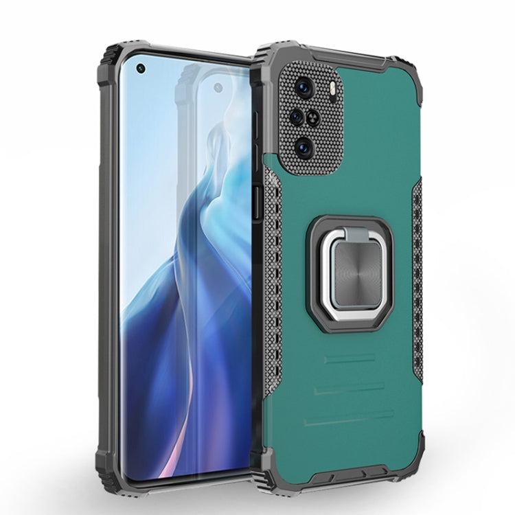 For Motorola Moto G Stylus 2021 Fierce Warrior Series Armor Aluminum Alloy + TPU Phone Case with Ring Holder