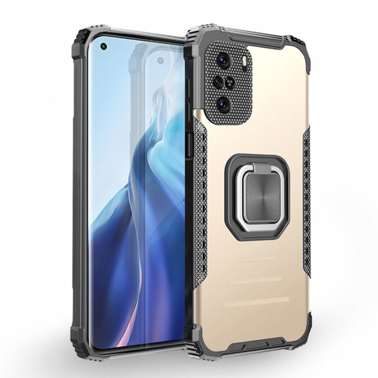 For Motorola Moto G Stylus 2021 Fierce Warrior Series Armor Aluminum Alloy + TPU Phone Case with Ring Holder