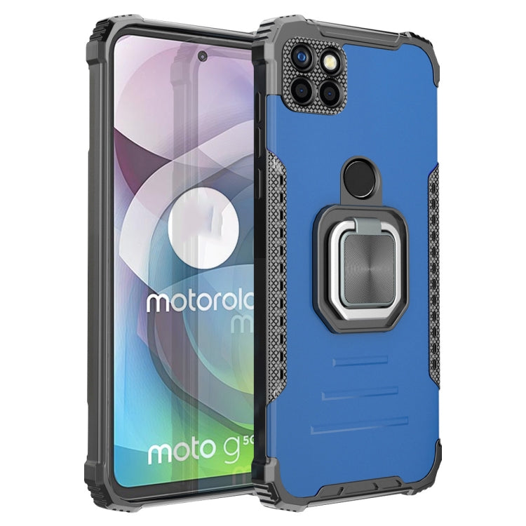 For Motorola Moto G 5G / One 5G Ace Fierce Warrior Series Armor Aluminum Alloy + TPU Phone Case with Ring Holder